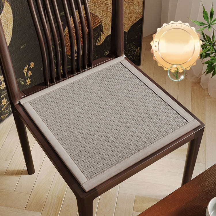 Summer Cattail Woven Cooler Seat Cushion Silk Breathable Chair Cushion, Size: 45x45cm(Gray)