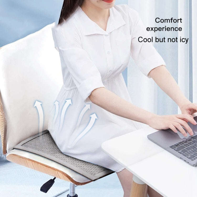 Summer Cattail Woven Cooler Seat Cushion Silk Breathable Chair Cushion, Size: 45x45cm(Gray)