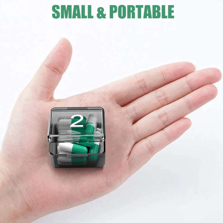 Monthly Pill Organizer 30 Days Pill Box Easy-Open Large Capacity Medicine Case(Black)