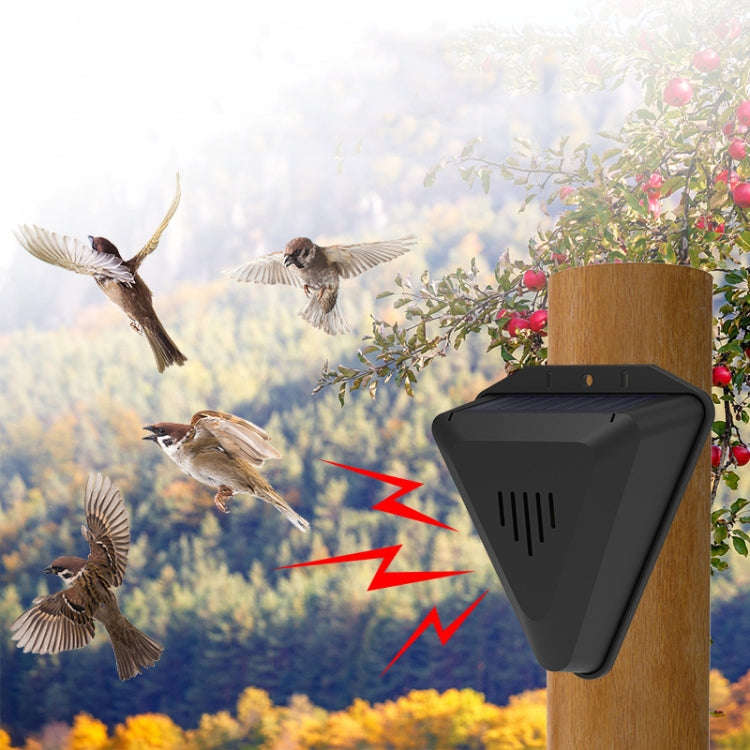 N911Q Solar Bird Repeller Orchard And Fish Pond Animal Repellent(Black)
