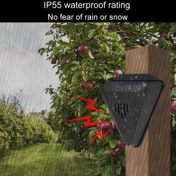 N911Q Solar Bird Repeller Orchard And Fish Pond Animal Repellent(Black)