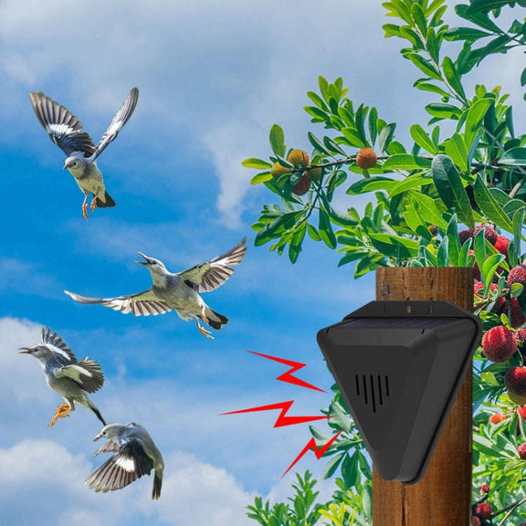 N911Q Solar Bird Repeller Orchard And Fish Pond Animal Repellent(Black)