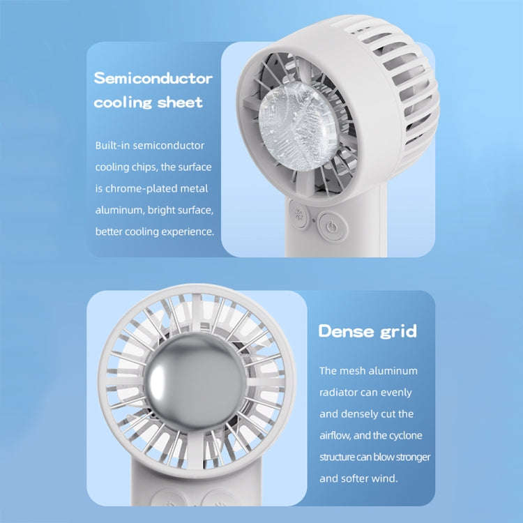 Outdoor Handheld Ice Air Conditioning Fan Astronaut Night Light Semiconductor Cooling Fan(Light B...