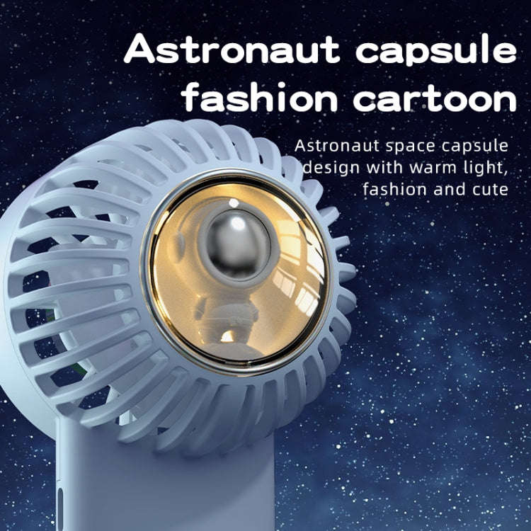 Outdoor Handheld Ice Air Conditioning Fan Astronaut Night Light Semiconductor Cooling Fan(Light B...