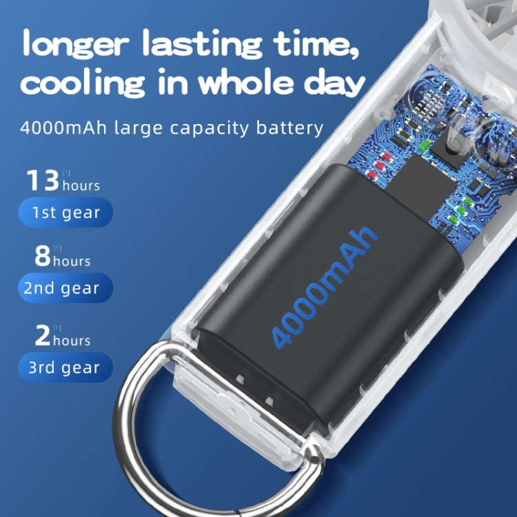 Outdoor Handheld Ice Air Conditioning Fan Astronaut Night Light Semiconductor Cooling Fan(Light B...