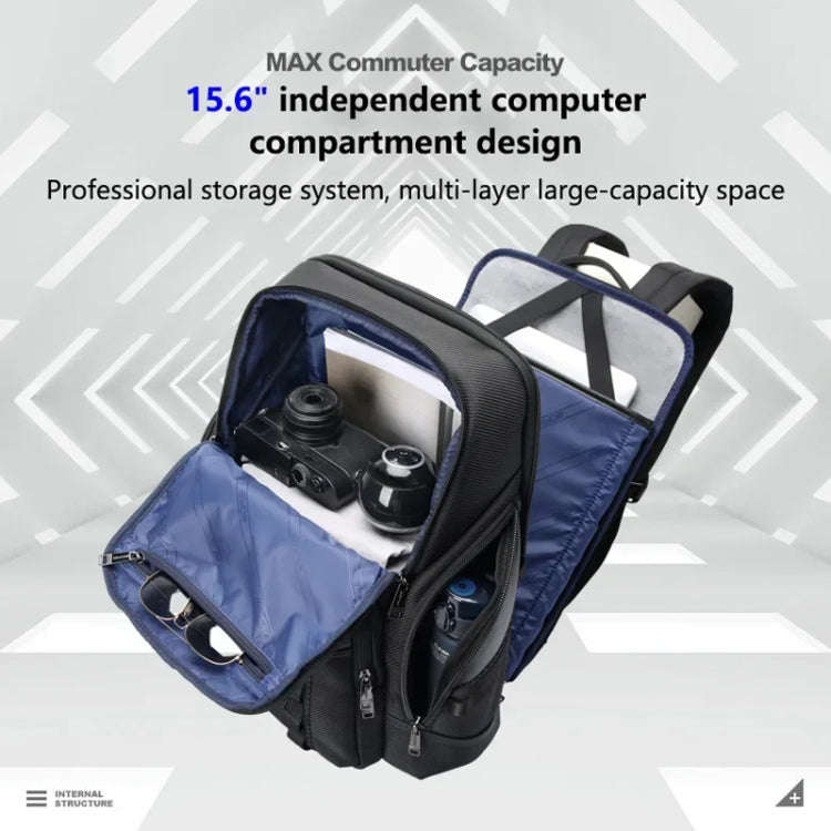 Bopai 61-123561 Large Capacity Business Trip Laptop Backpack(Black)