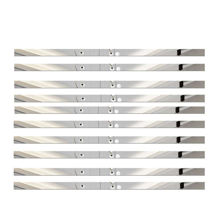 10pcs 1.5x100cm 3D Mirror Wall Stickers Beautiful Edge Decorative Strip Living Room TV Background...