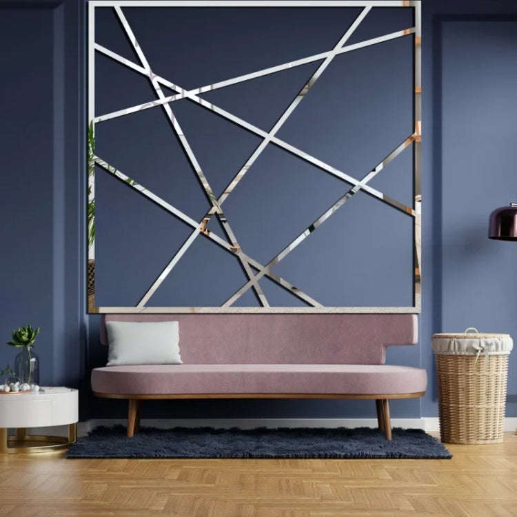 5x100cm 3D Mirror Wall Stickers Beautiful Edge Decorative Strip Living Room TV Background Decorat...
