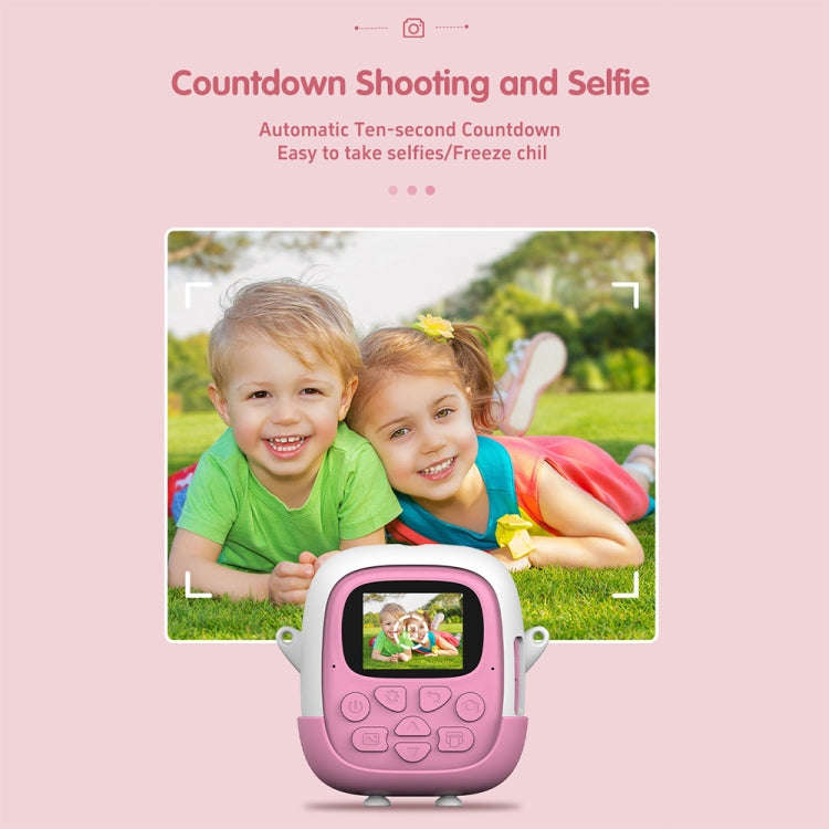 A19B 2.0-Inch 720P HD Reversible Camera Cartoon Children Mini Digital Printing Camera(Green)