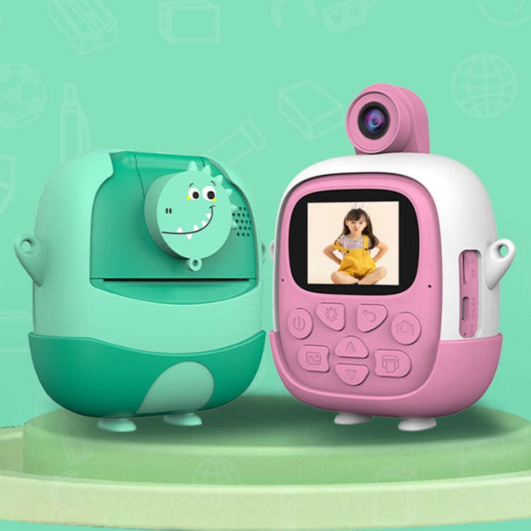 A19B 2.0-Inch 720P HD Reversible Camera Cartoon Children Mini Digital Printing Camera(Green)