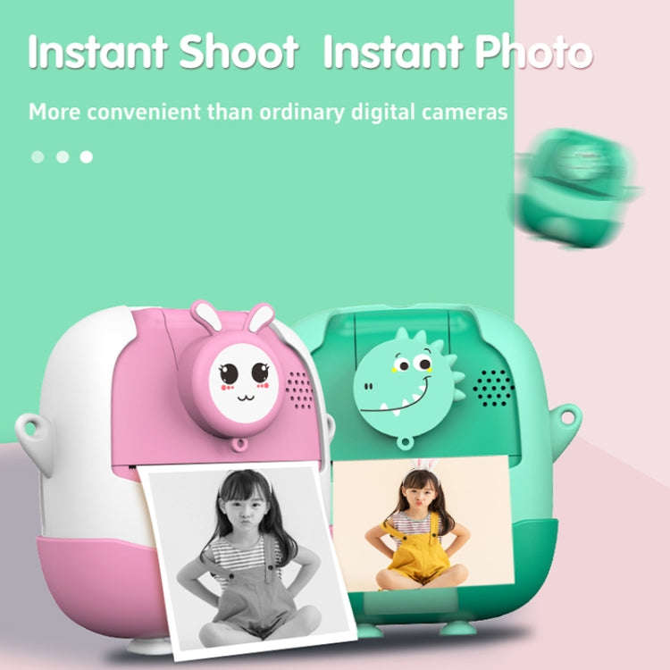 A19B 2.0-Inch 720P HD Reversible Camera Cartoon Children Mini Digital Printing Camera(Green)