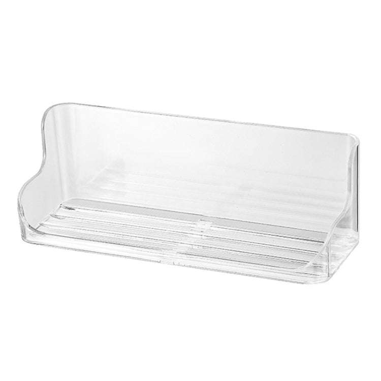 Wall Mounted No-Punch Bedside Eyeglasses Storage Box Bathroom Toiletries Drainage Shelf(Transparent)