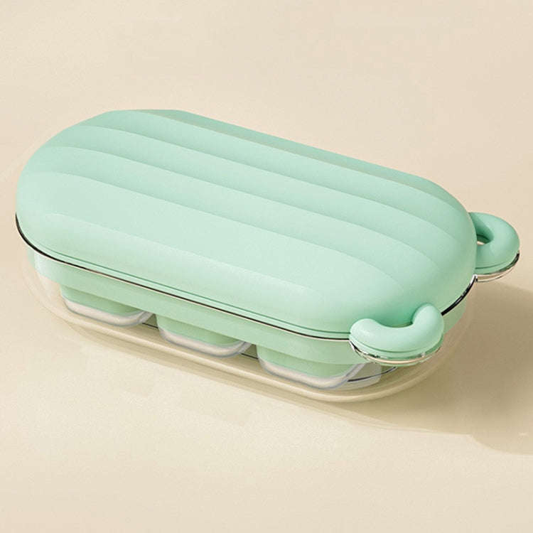 Mini Silicone Ice Cube Soft Mold Home Refrigerator Ice Box(Green)