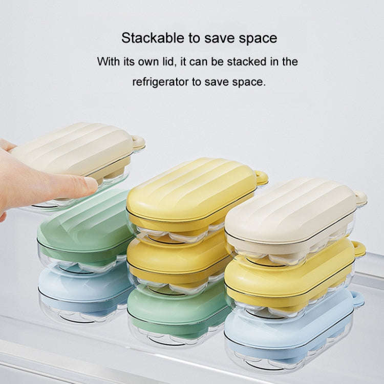 Mini Silicone Ice Cube Soft Mold Home Refrigerator Ice Box(Cream Color)