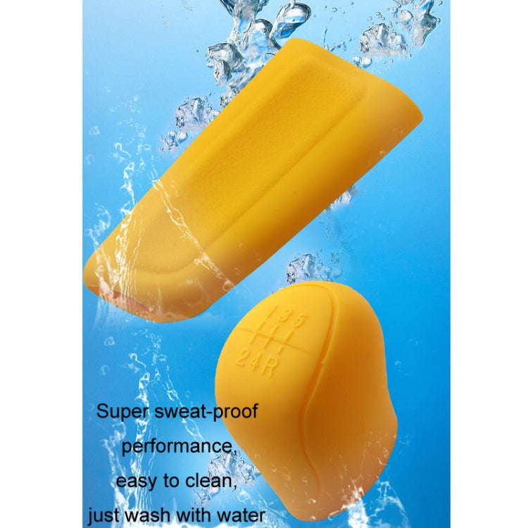 Automotive Silicone Manual Automatic Shift Lever Protective Cover, Size: Gear Shift Blue
