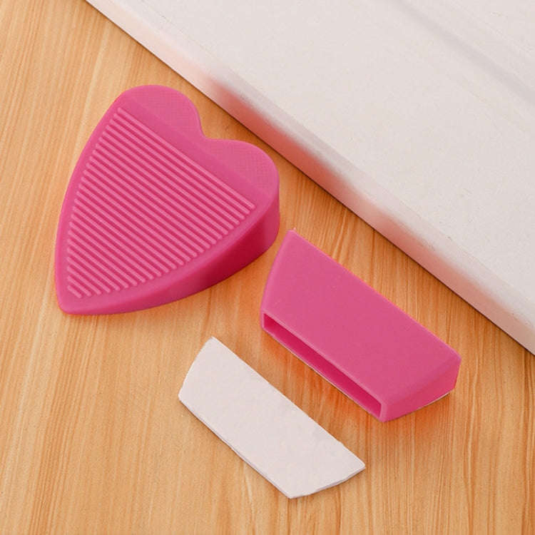 PVC Windproof Door Stopper Household Door Stopper With Storage Box(Pink)