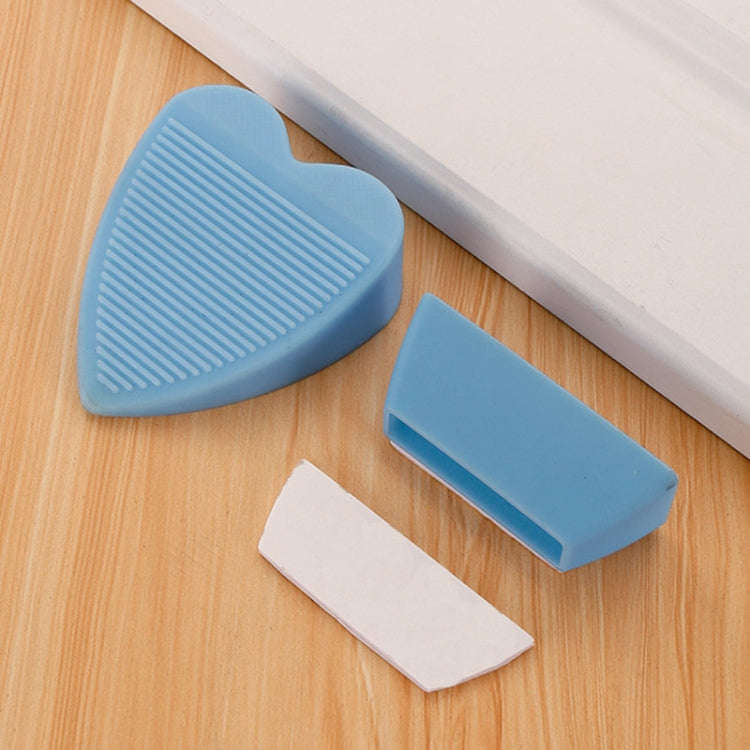 PVC Windproof Door Stopper Household Door Stopper With Storage Box(Light Blue)