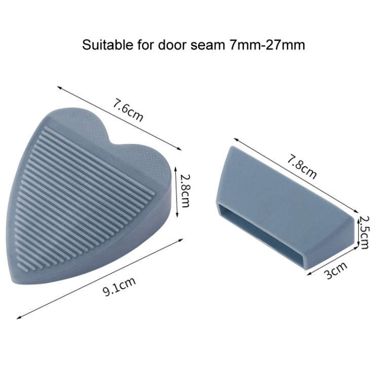 PVC Windproof Door Stopper Household Door Stopper With Storage Box(Light Blue)