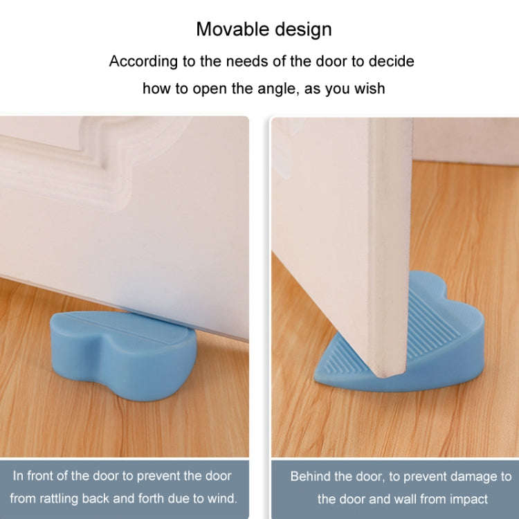 PVC Windproof Door Stopper Household Door Stopper With Storage Box(Pink)