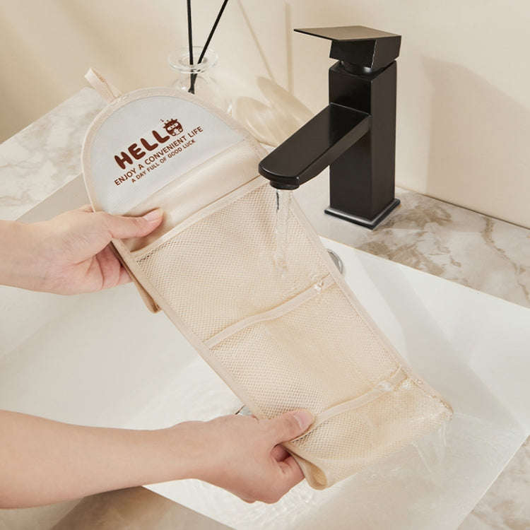 Underwear Storage Bag Socks And Hair Accessories Hanging Organizer Storage Bag(Cream Color)
