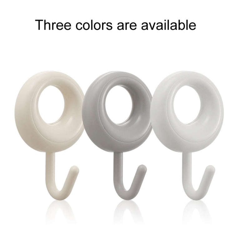 4pcs /Set Household Wall Hanging Hooks Dormitory Non-Marking Punch-Free Adhesive Hooks(Beige)