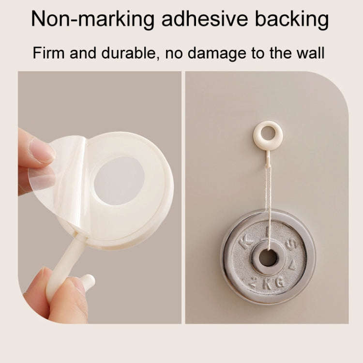 4pcs /Set Household Wall Hanging Hooks Dormitory Non-Marking Punch-Free Adhesive Hooks(White)