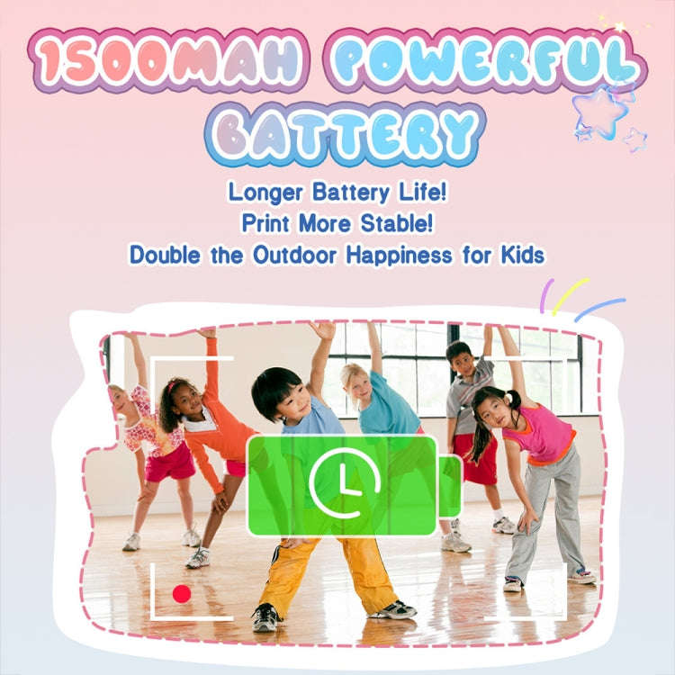 M8 2.4-Inch 1080P HD 2400W Pixel Dual-Camera Children Thermal Printing Camera, Color: Pink+32GB