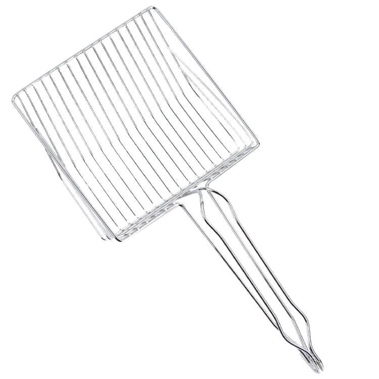 Metal Cat Litter Scoop Extended Handle Skeleton Cats Shoveling Tool Large, Color: Sliver White