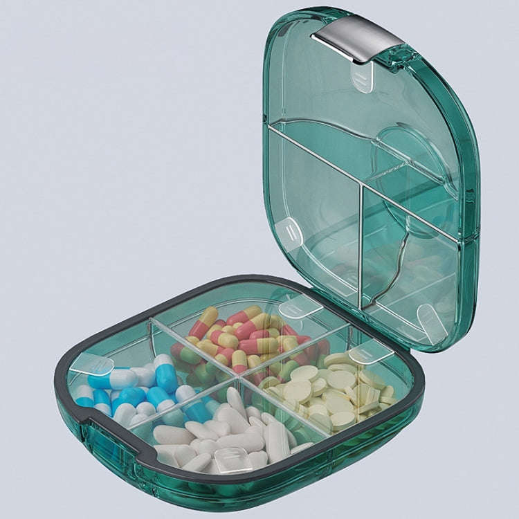 Multi-functional Portable Mini Pill Dispenser Organizer(Transparent Green)