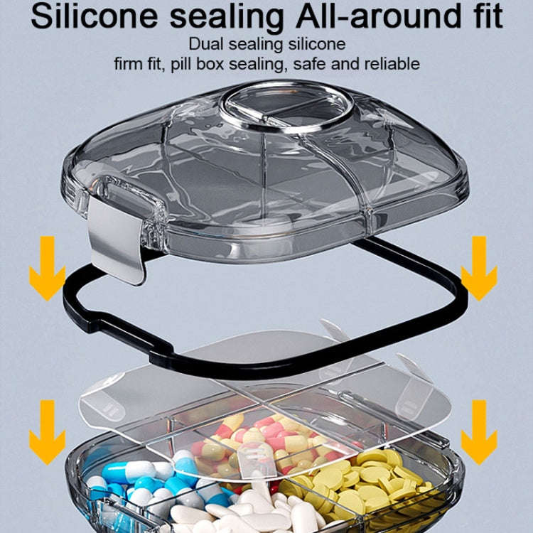 Multi-functional Portable Mini Pill Dispenser Organizer(Cream)