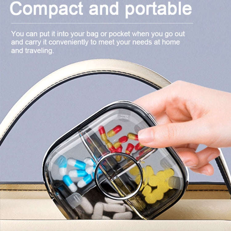 Multi-functional Portable Mini Pill Dispenser Organizer(Transparent Green)