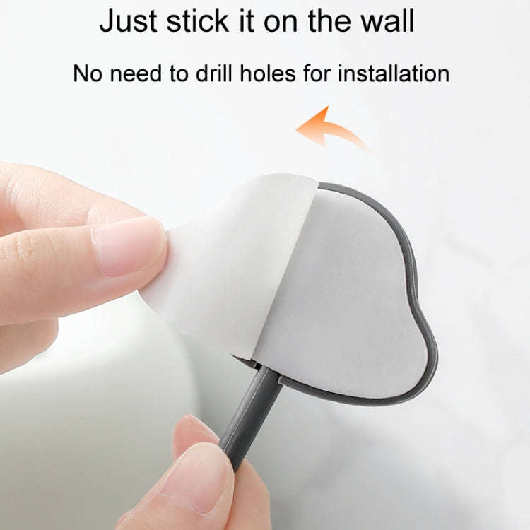 3pcs /Set Household Wall Hanging Hooks Dormitory Non-Marking Punch-Free Adhesive Hooks(White)