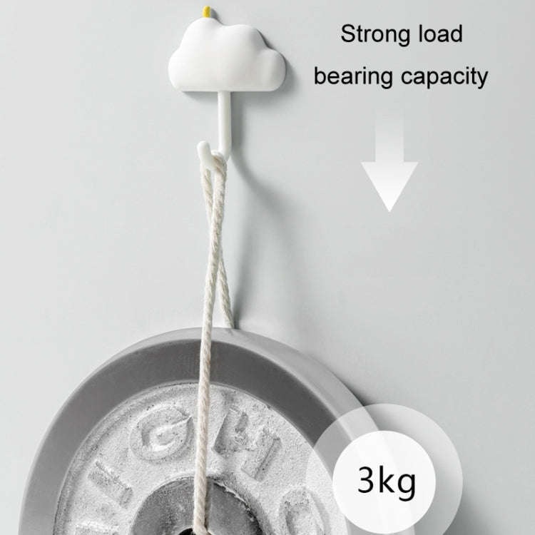 3pcs /Set Household Wall Hanging Hooks Dormitory Non-Marking Punch-Free Adhesive Hooks(Gray)