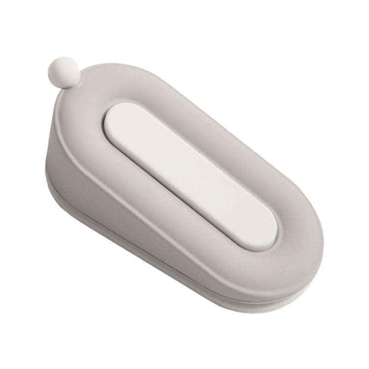 Household Hole-Free Fixed Doorstop Anti-Collision Donut Door Stopper(Gray)