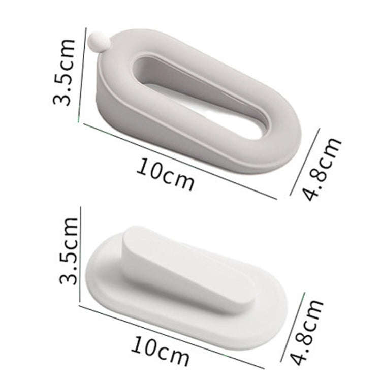 Household Hole-Free Fixed Doorstop Anti-Collision Donut Door Stopper(Gray)