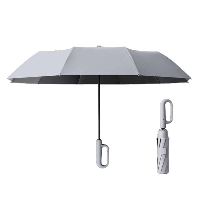 Fully Automatic Rain Or Shine Umbrella Foldable Unisex Sun Shade Umbrella, Style: Forward Gray 125cm