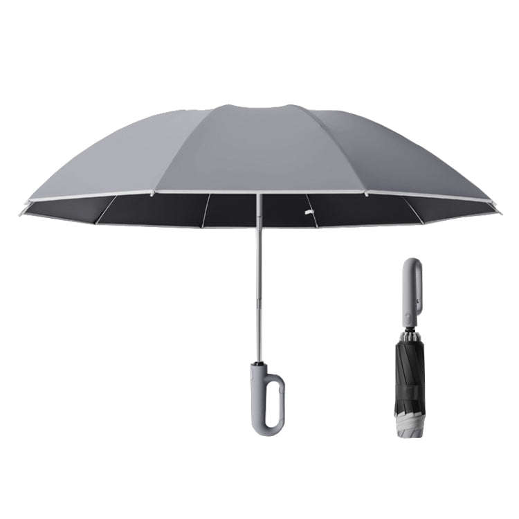 Fully Automatic Rain Or Shine Umbrella Foldable Unisex Sun Shade Umbrella, Style: Reverse Gray 105cm