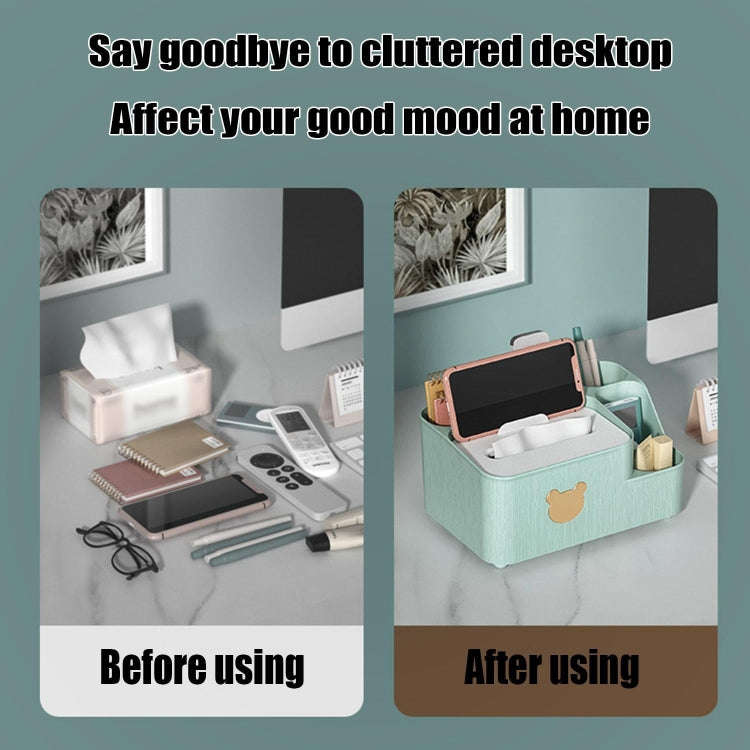 Drawing Paper Desktop Organizer Coffee Table Multifunctional Remote Control Storage Box, Color: P...