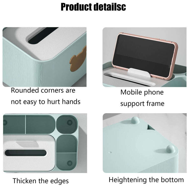 Drawing Paper Desktop Organizer Coffee Table Multifunctional Remote Control Storage Box, Color: W...