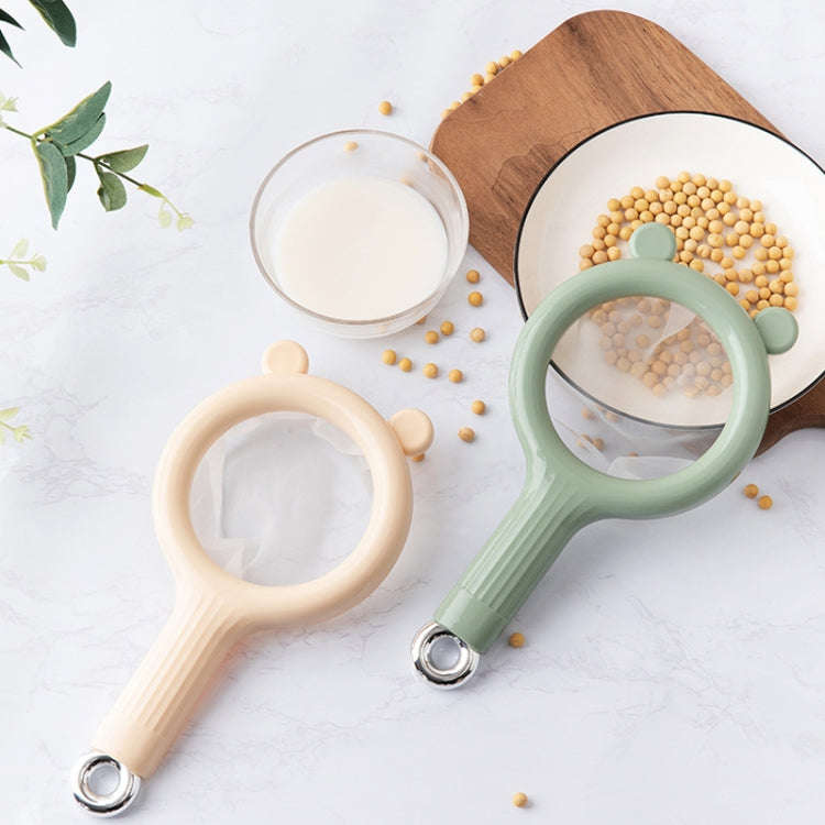 Household Soymilk Strainer Kitchen Juicer Residue Filter(Beige)