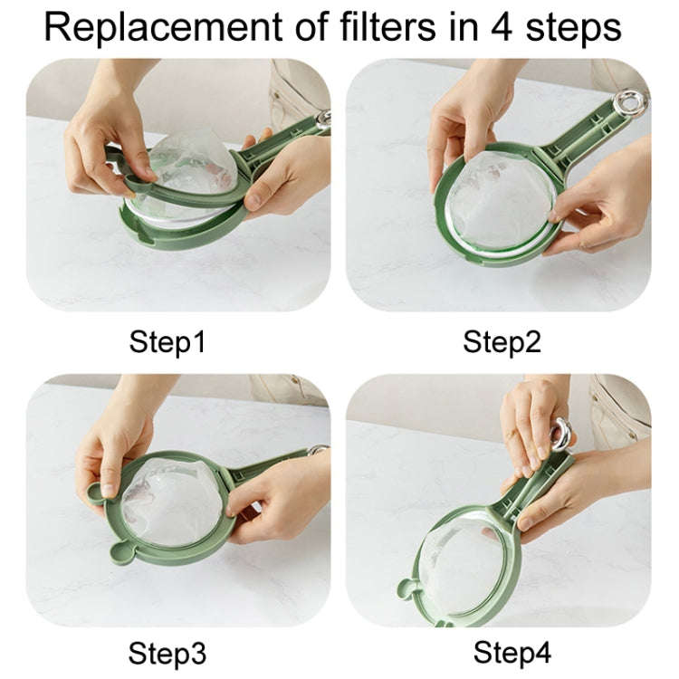 Household Soymilk Strainer Kitchen Juicer Residue Filter(Green)