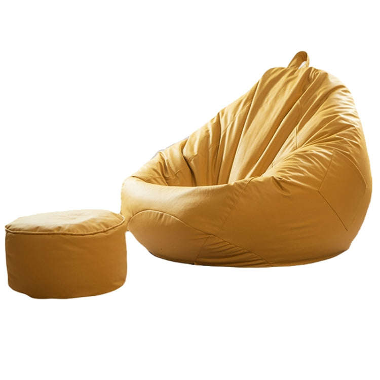 100x110cm Bean Bag Chair Cover & Foot Stool Cover Set Waterproof Tech Fabric(Yellow)