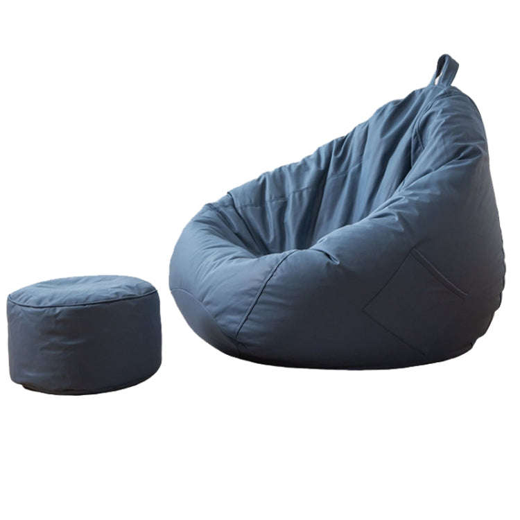 110x120cm Bean Bag Chair Cover & Foot Stool Cover Set Waterproof Tech Fabric(Deep Blue)