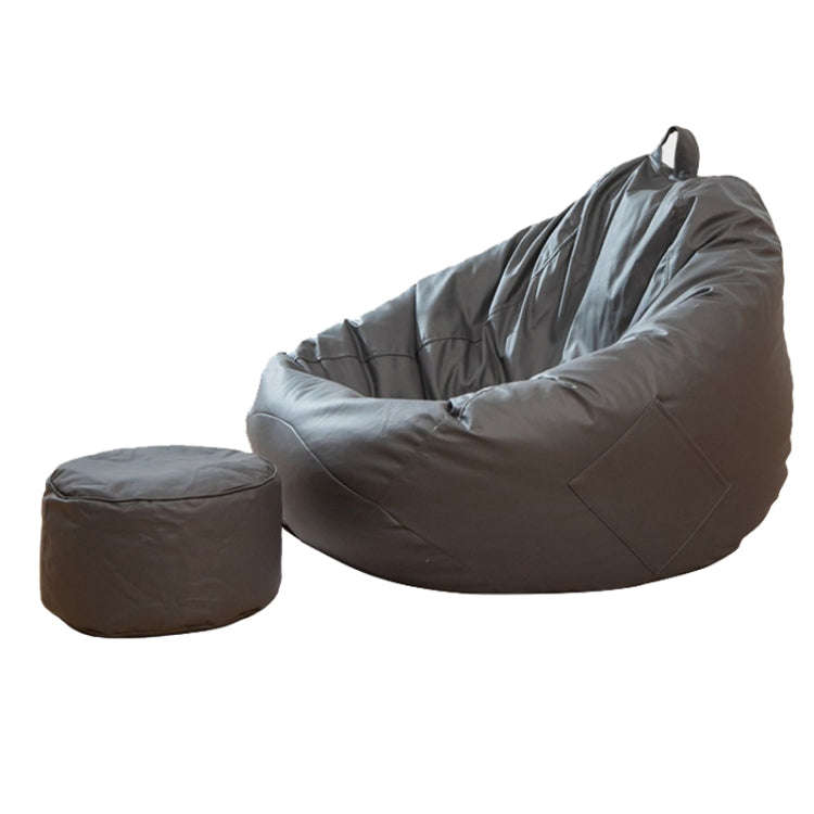 120x130cm Bean Bag Chair Cover & Foot Stool Cover Set Waterproof Tech Fabric(Gray)