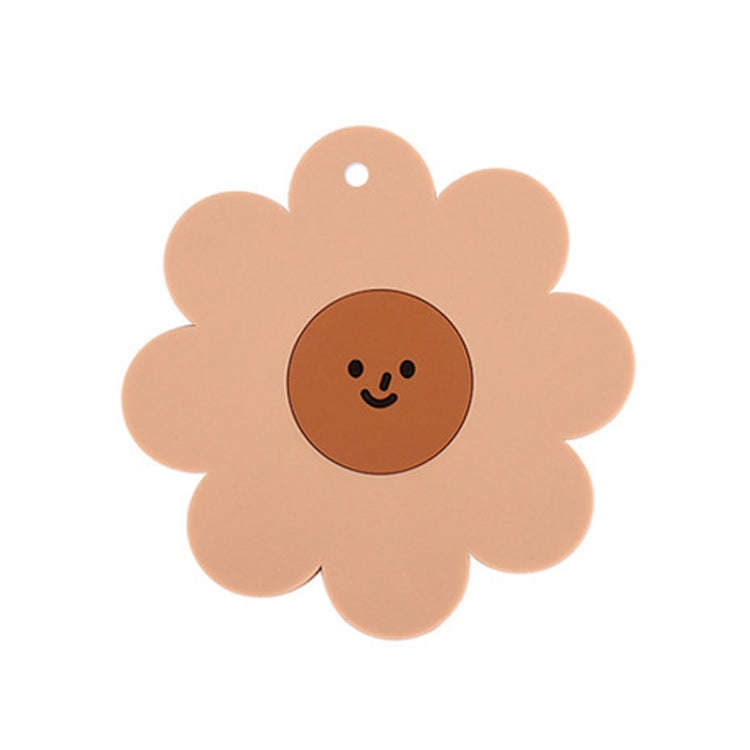 Sunflower Cute PVC Heat Insulation Mat Household High Temperature Resistant Table Pad, Style: Bro...