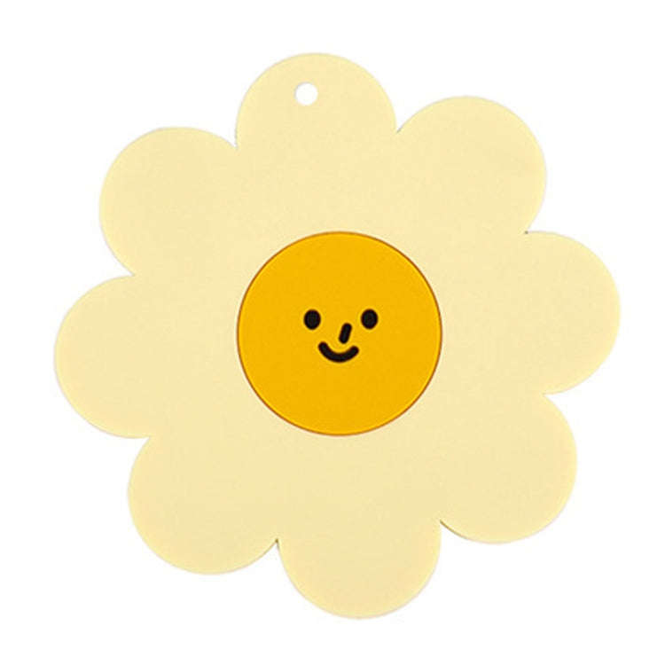 Sunflower Cute PVC Heat Insulation Mat Household High Temperature Resistant Table Pad, Style: Yel...
