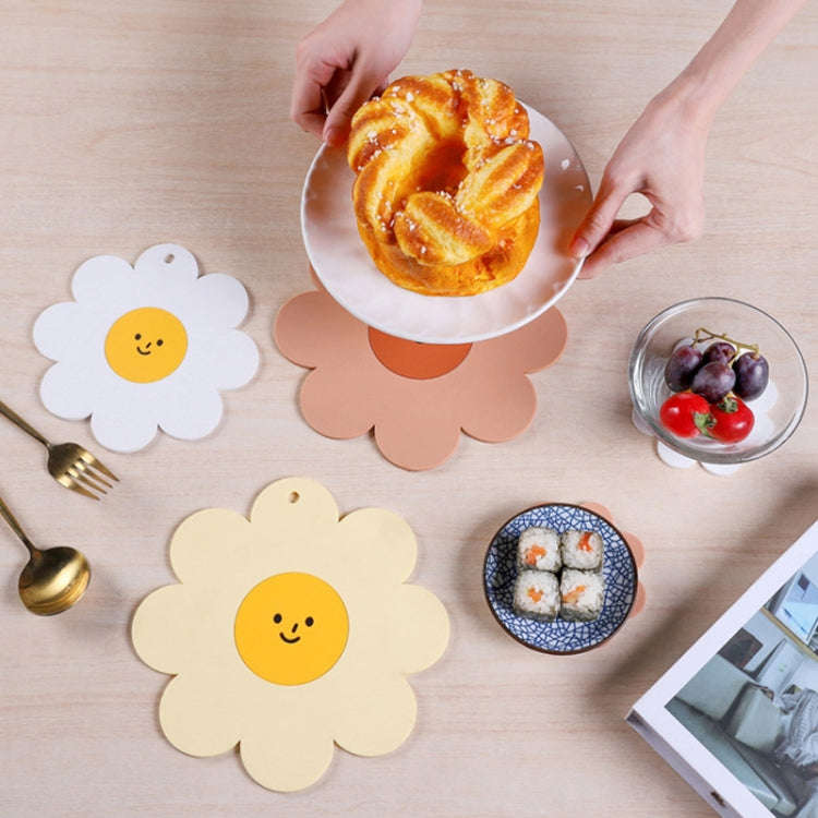 Sunflower Cute PVC Heat Insulation Mat Household High Temperature Resistant Table Pad, Style: Bro...