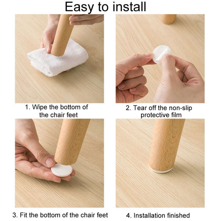 4pcs /Set Silent And Wear Resistant Chair Foot Cover Household Stool Anti-Slip Protective Pads, S...