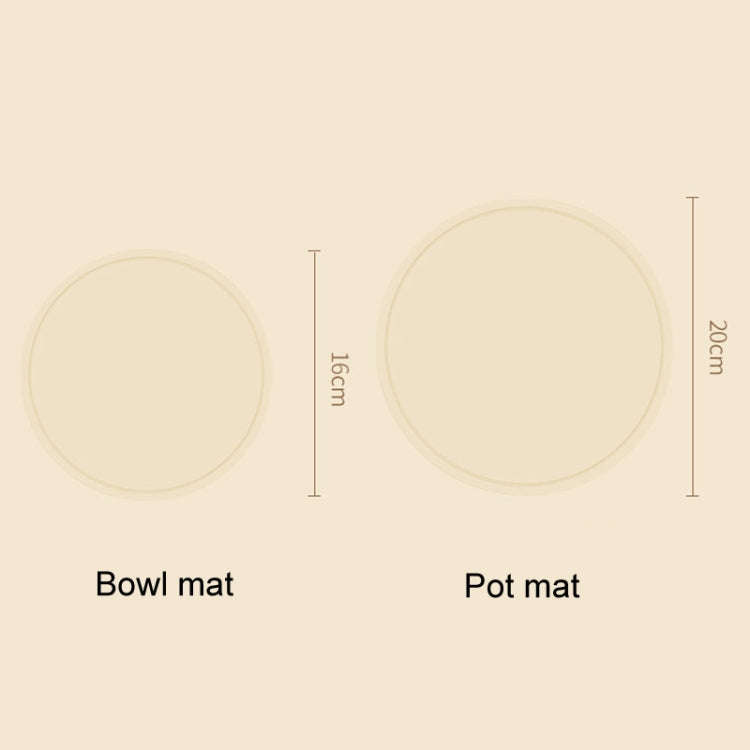 Household Round Heat Insulating Mats Kitchen High Temperature Resistant Silicone Pad, Color: Pot ...