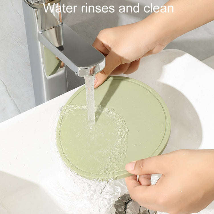 Household Round Heat Insulating Mats Kitchen High Temperature Resistant Silicone Pad, Color: Pot ...